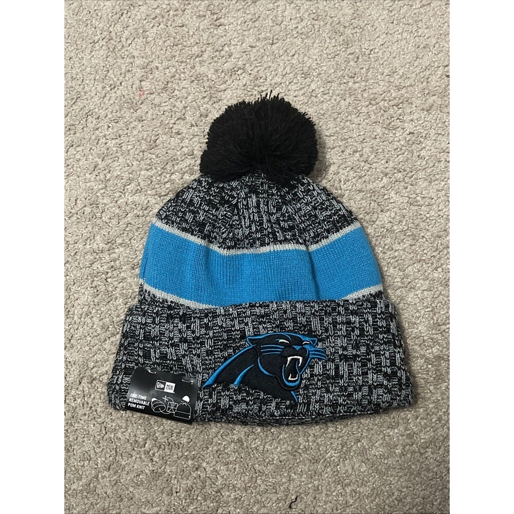 Carolina Panthers Cuffed Beanie New Era Unisex One Size Grey Blue Football